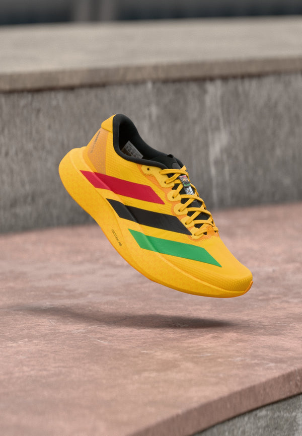 adidas Adizero Evo SL - Bold Gold-coloured / Vivid Green / Pure Ruby