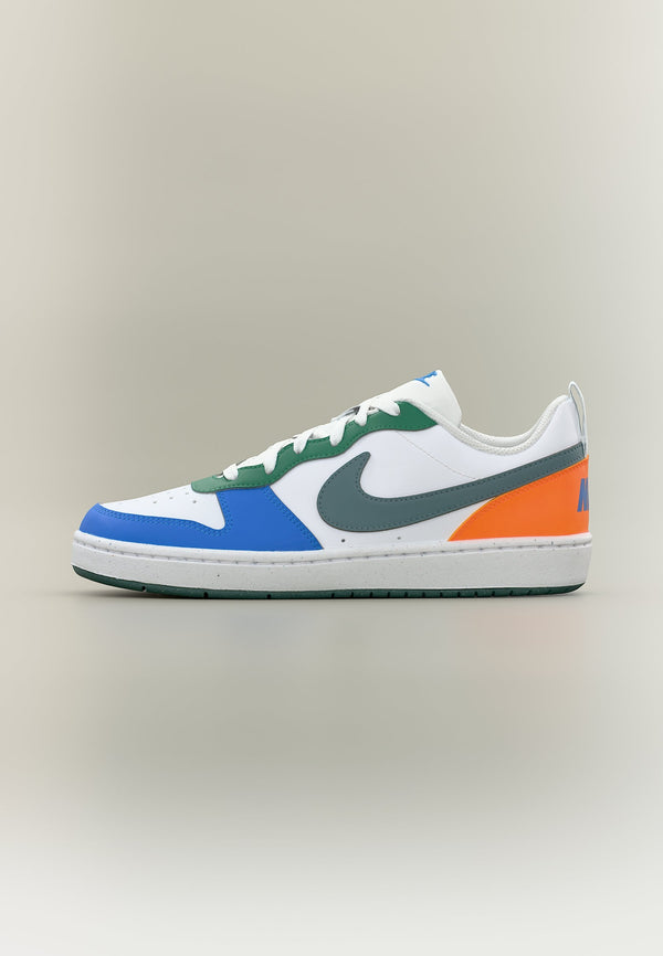 Nike Court Borough Low Recraft - White / Mineral Slate / Malachite / Blue Crystal / Total Orange