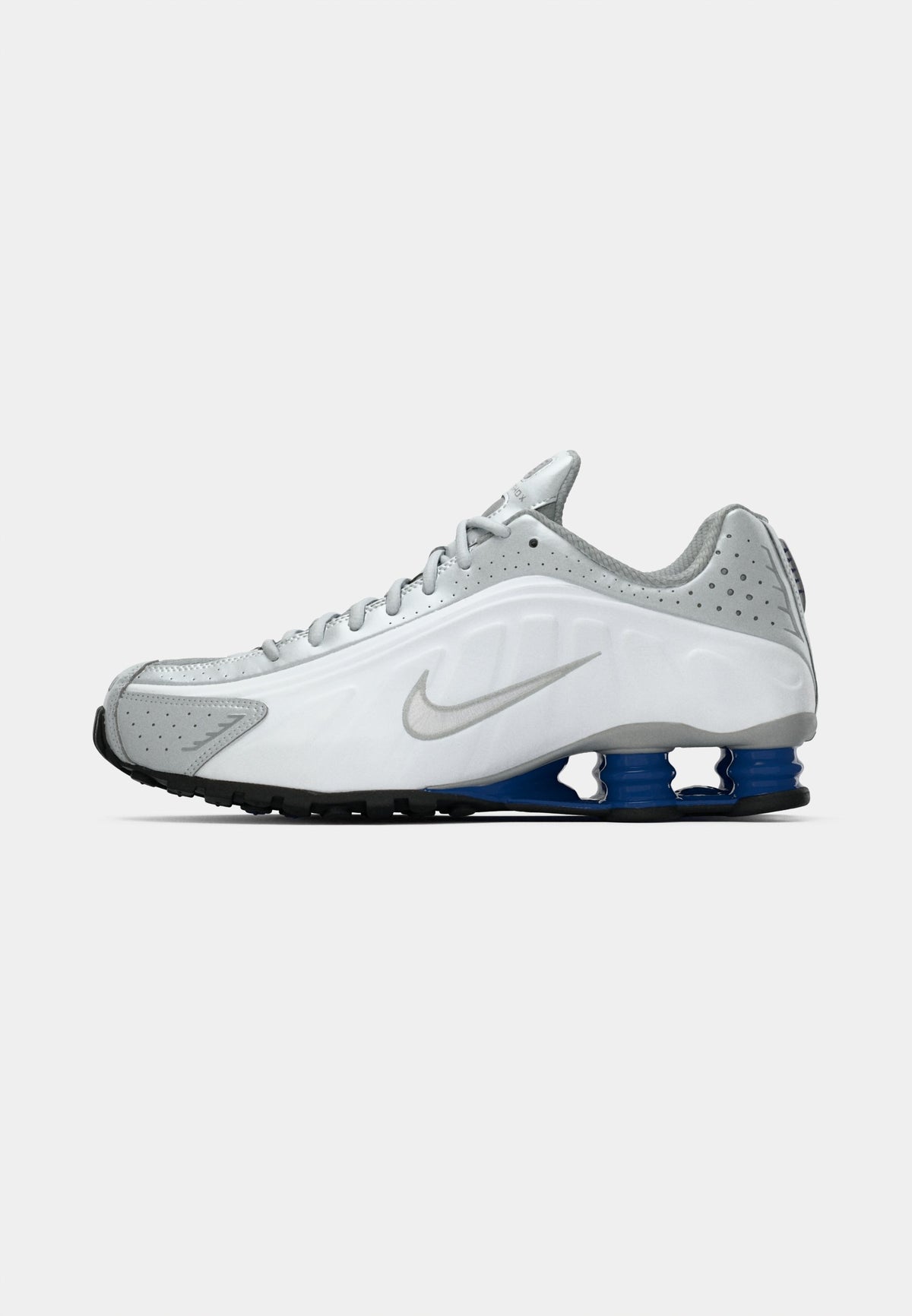 Nike Shox R4 - White / Metallic Silver-coloured / Deep Royal Blue / Black