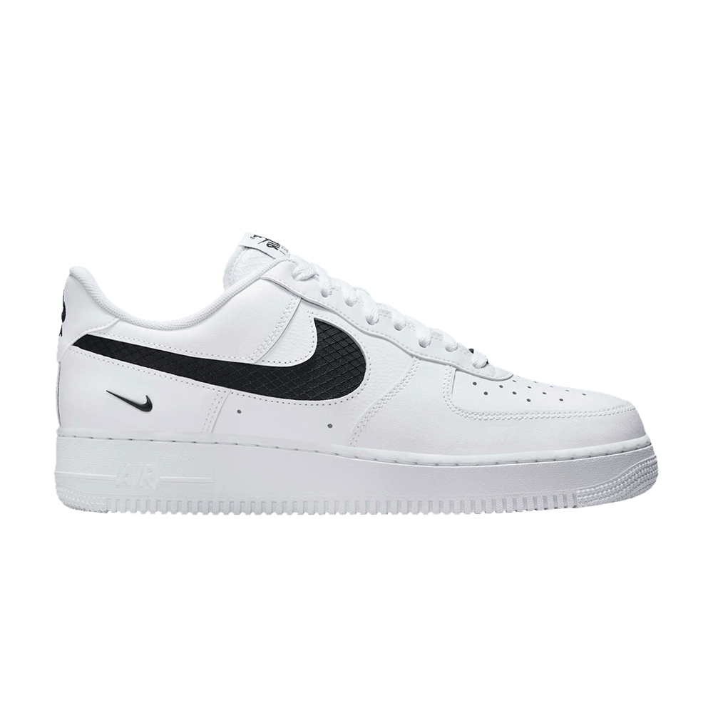 Nike Air Force 1 Low SE Nylon Swoosh - White Black