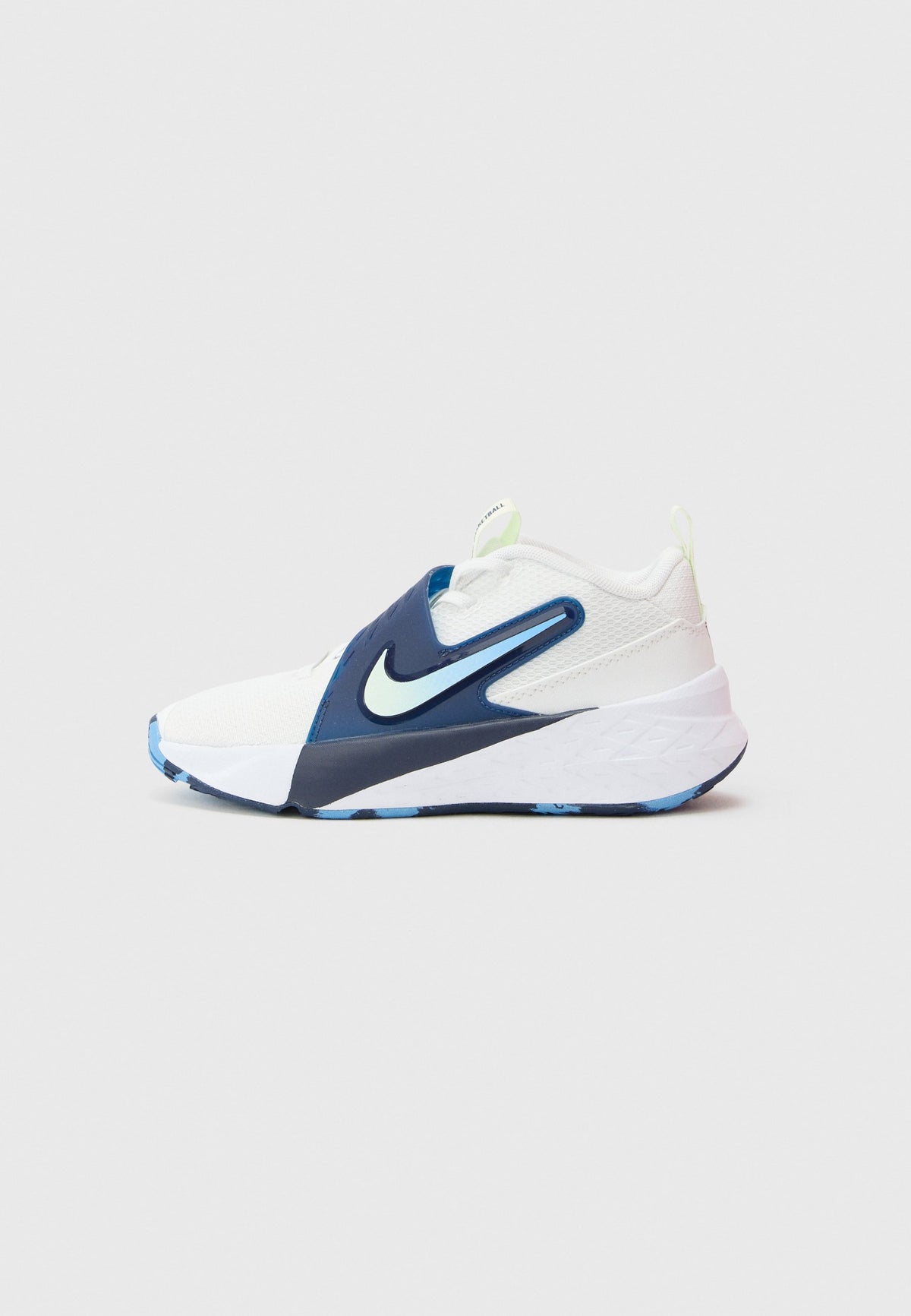 Nike Team Hustle D 12 - Summit White / Volt Tint / Midnight Navy / University Blue