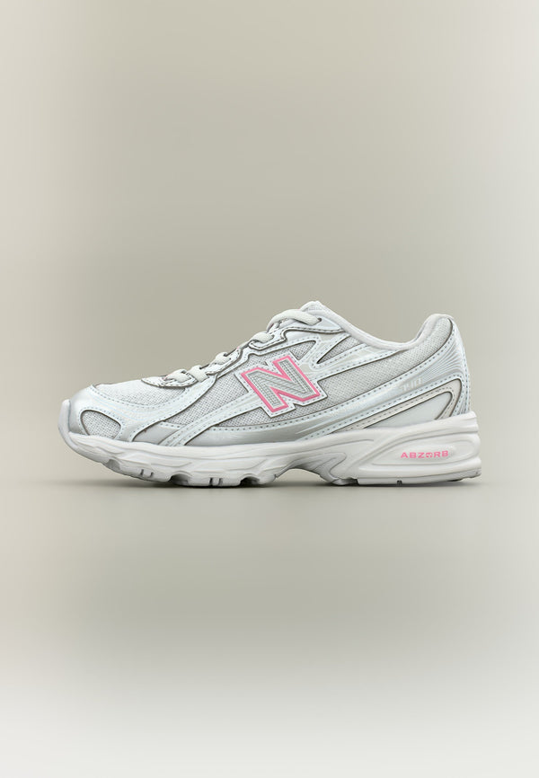 New Balance 740 - Silver-coloured Metallic / Signal Pink