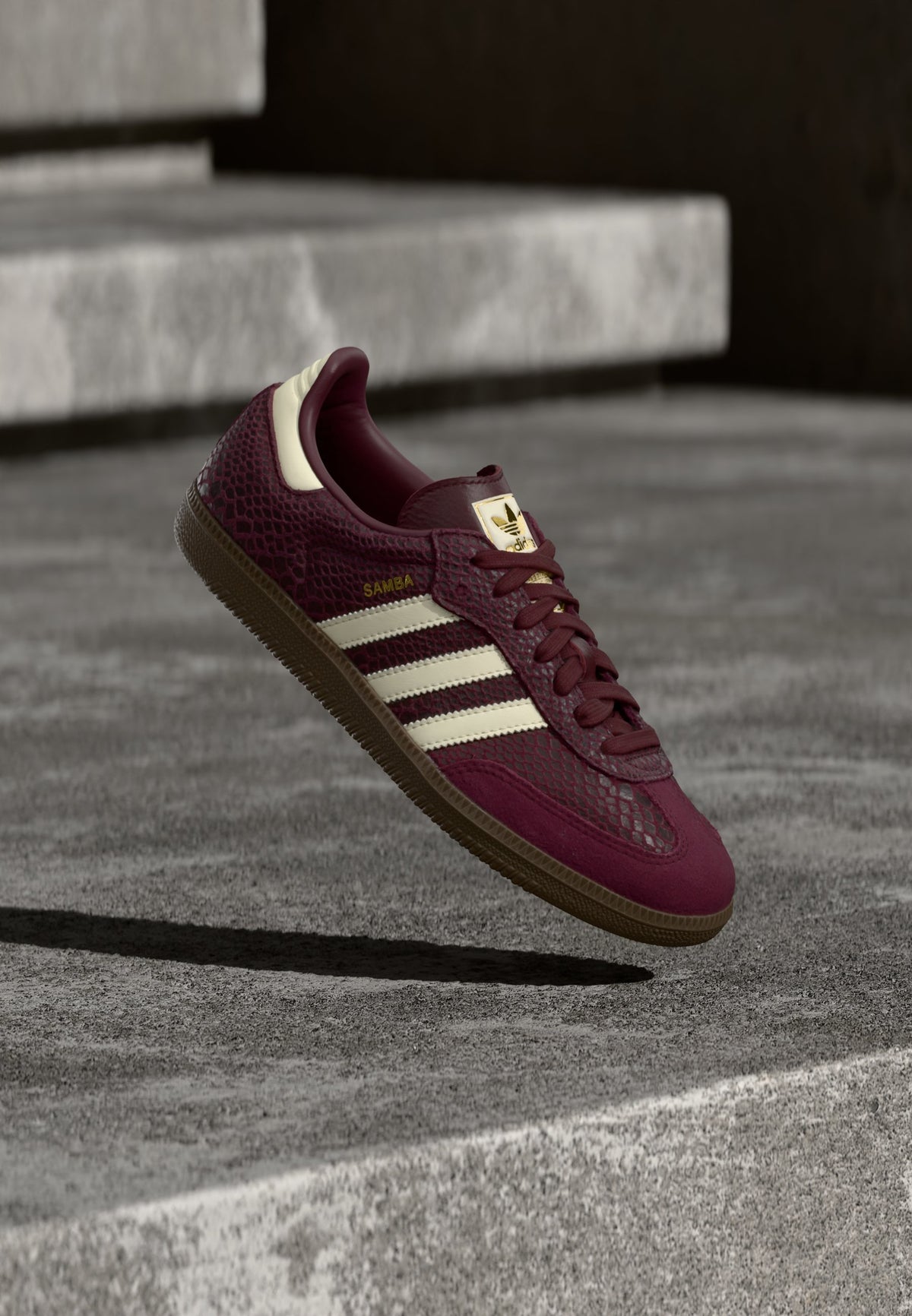 adidas Samba OG - Maroon / Cream White / Gold-coloured Metallic