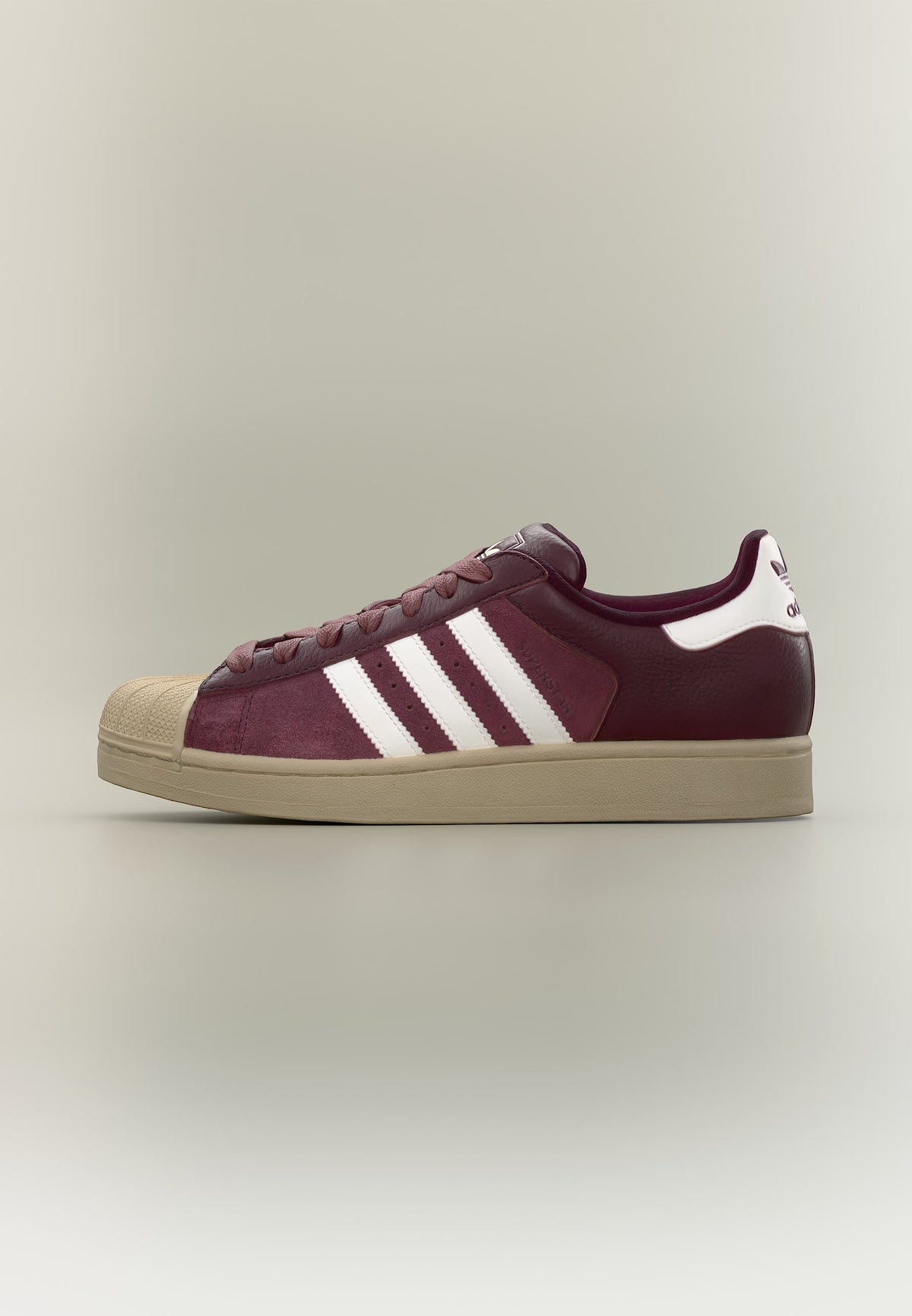 adidas Superstar II - Maroon / Core White / Khaki Three