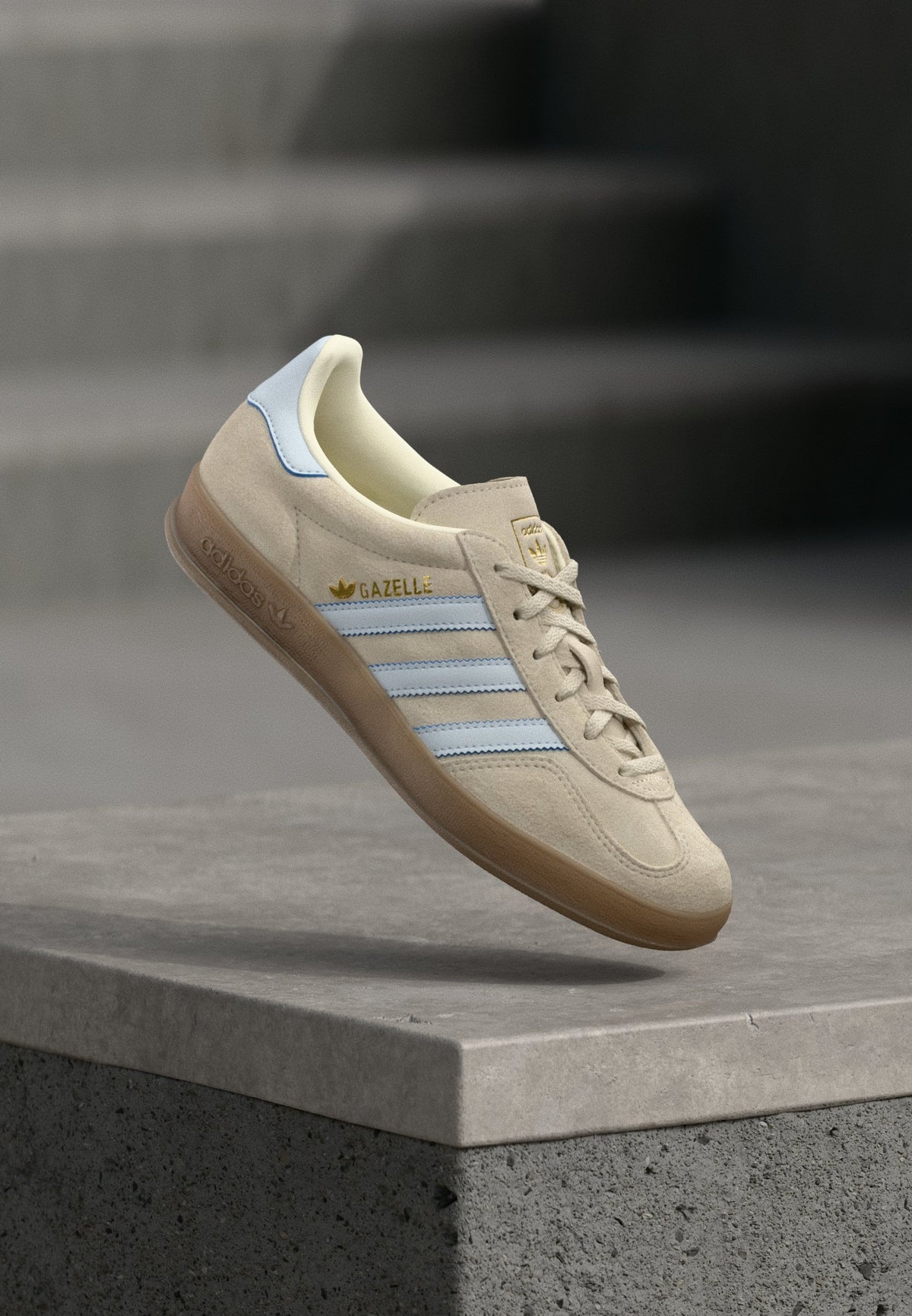 adidas Gazelle Indoor - Beige / Halo Blue