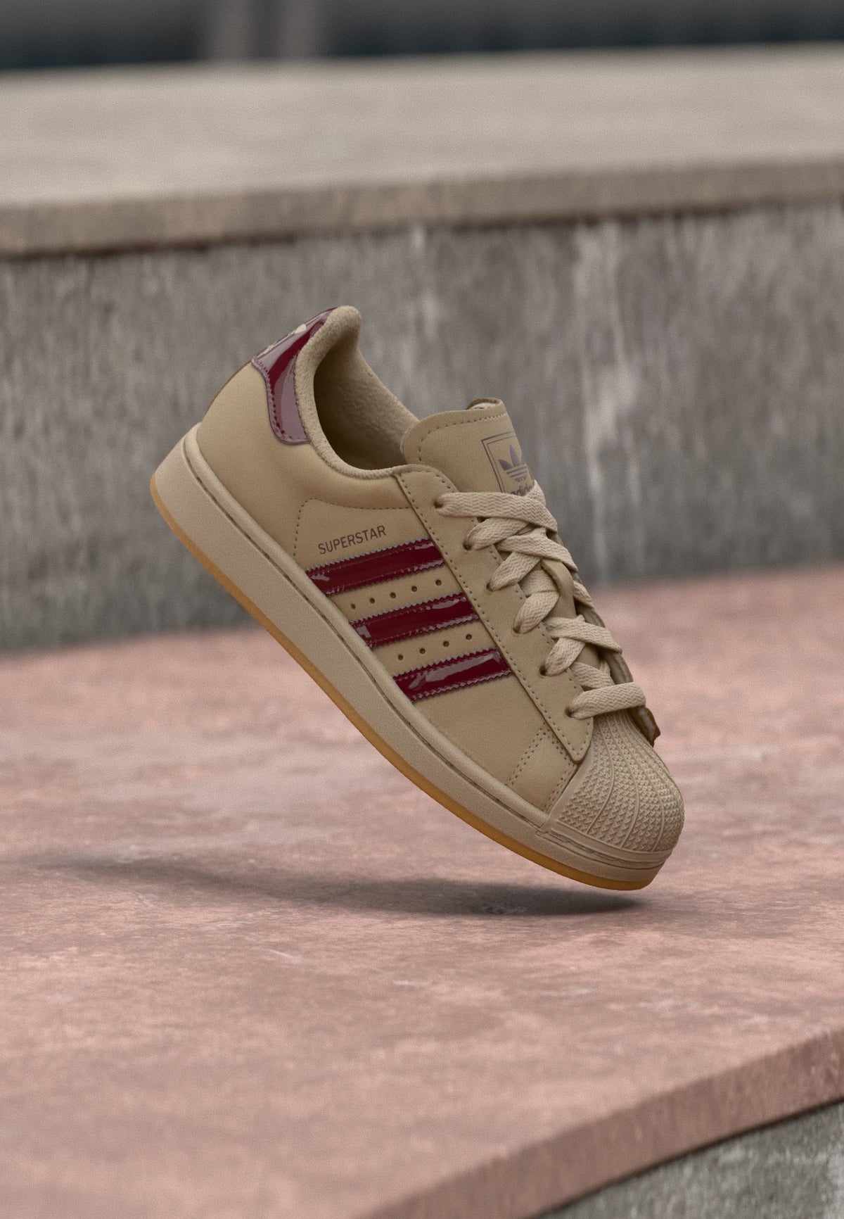 adidas Superstar II - Trace Khaki / Maroon