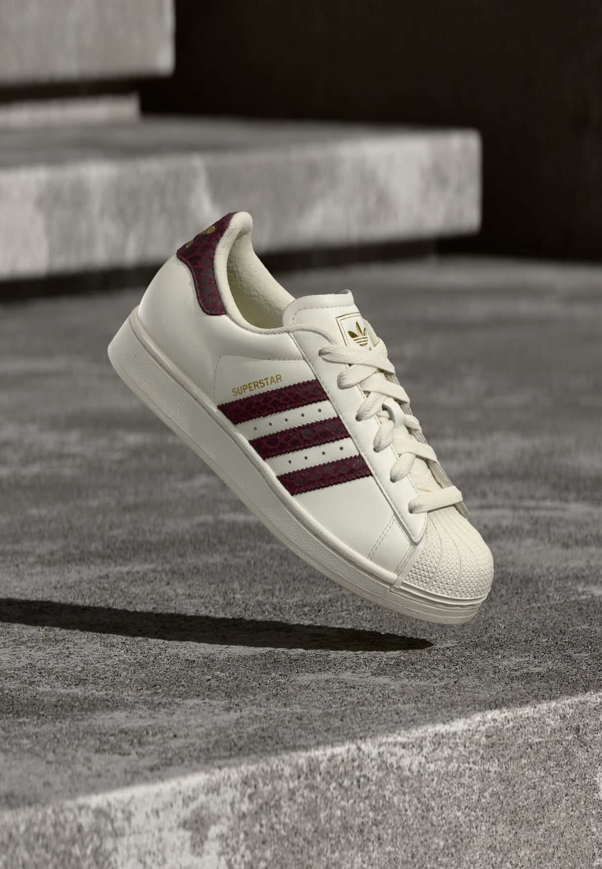 adidas Superstar II W - Off White / Maroon / Gold-coloured Metallic