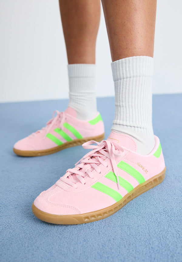 adidas Hamburg - Clear Pink / Solar Green / Gold Metallic