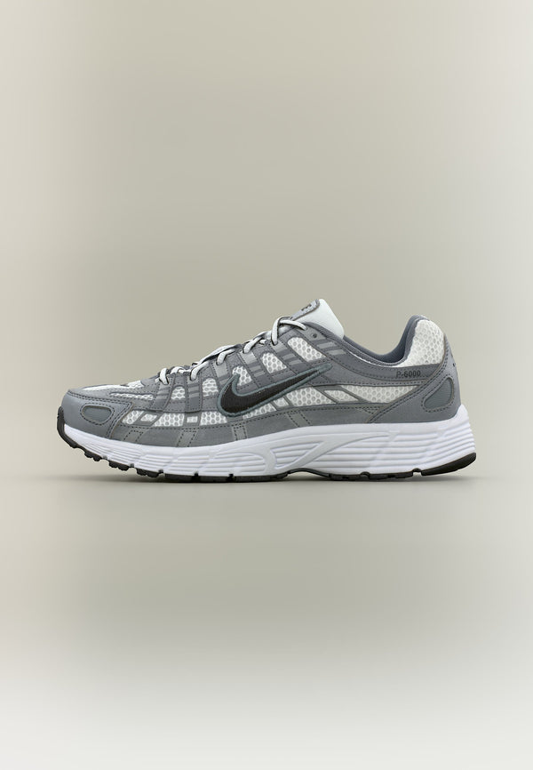 Nike P 6000 - White / Black / Metallic Cool Grey / Cool Grey