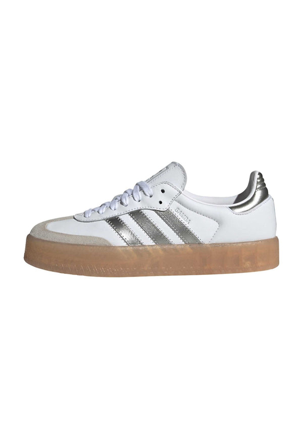 adidas Sambae - Ftwr White Silver Met Gum