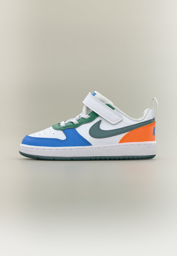 Nike Court Borough Recraft - White / Mineral Slate / Malachite / Blue Crystal / Total Orange