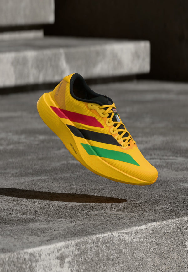 adidas Adizero Evo SL - Bold Gold-coloured / Vivid Green / Pure Ruby