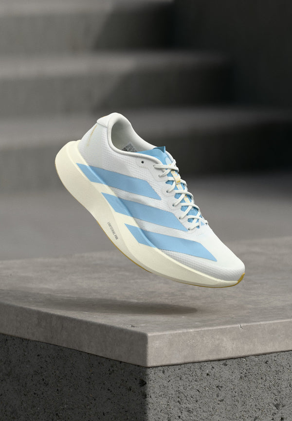 adidas Adizero Evo SL Woven M - Footwear White / Clear Blue / Matte Gold-coloured