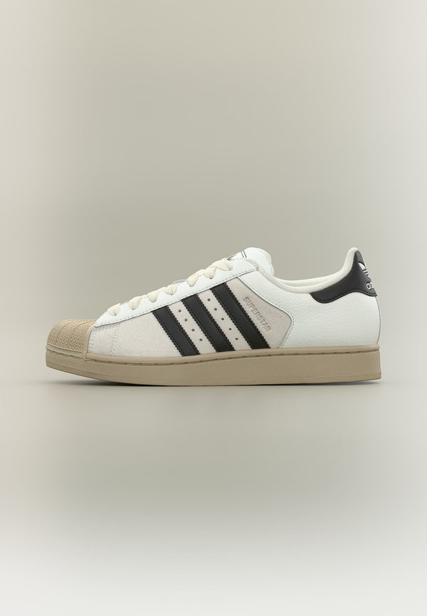 adidas Superstar II - Core White / Core Black / Khaki Three