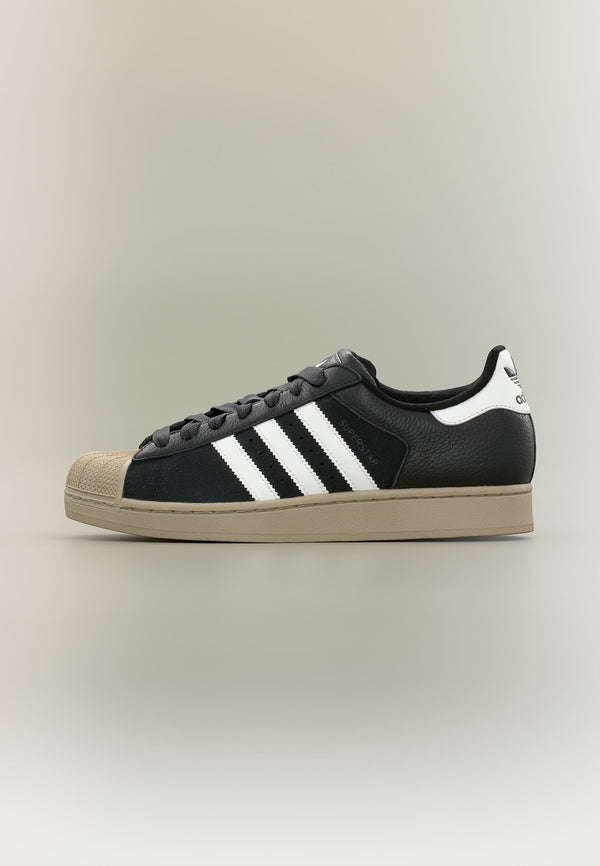 adidas Superstar II - Core Black / Core White / Khaki Three