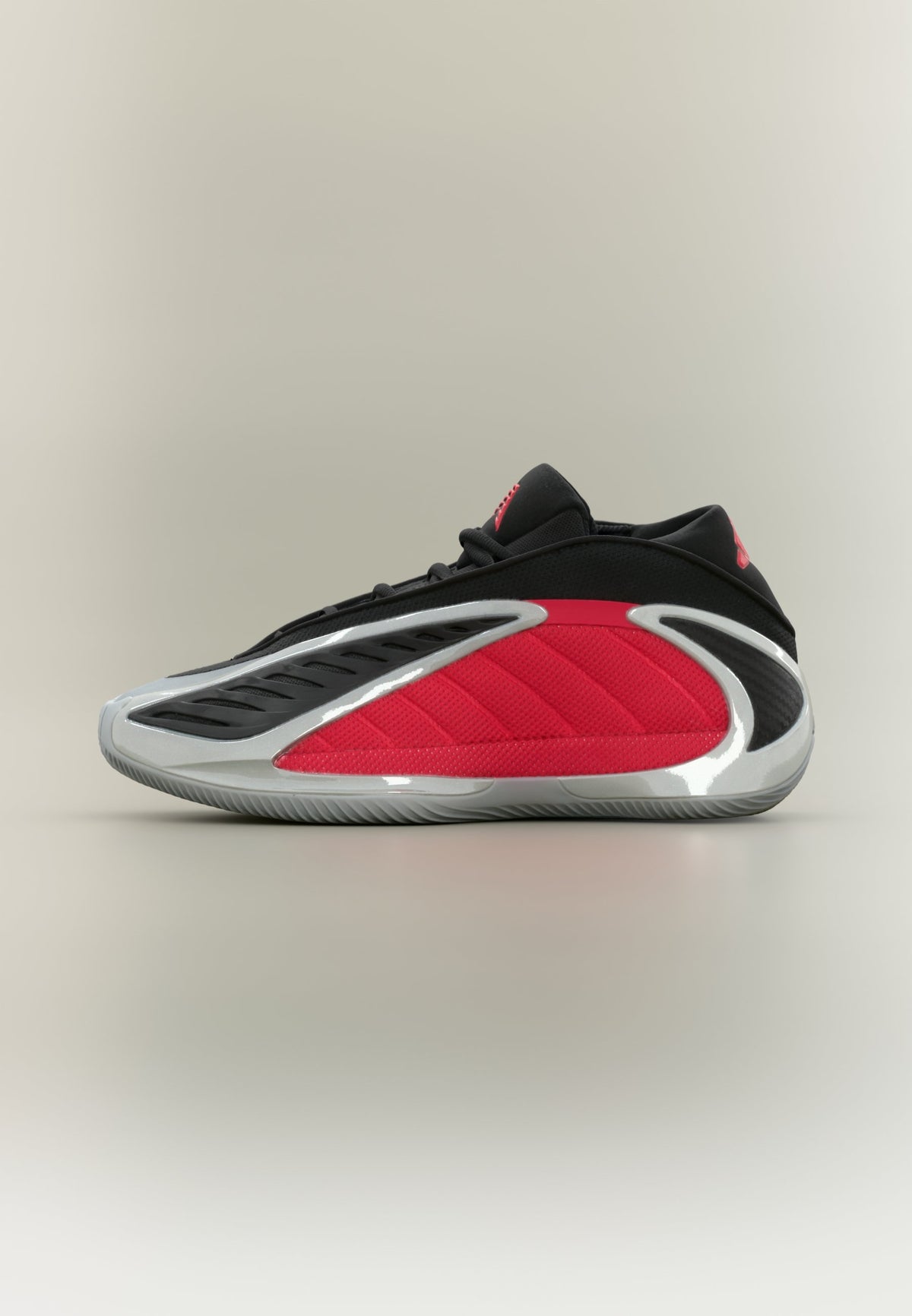 adidas Anthony Edwards 2 - Silver-coloured Metallic / Pure Ruby / Core Black