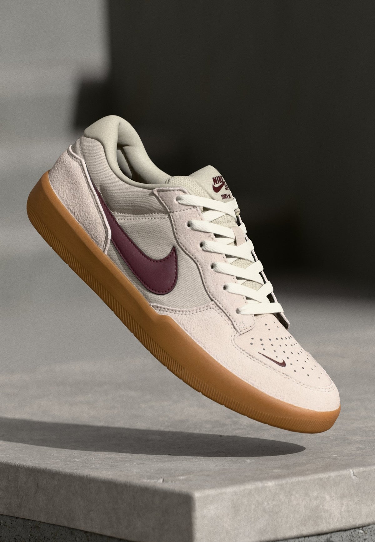 Nike SB Force 58 - Cream / Burgundy Crush / Light Brown