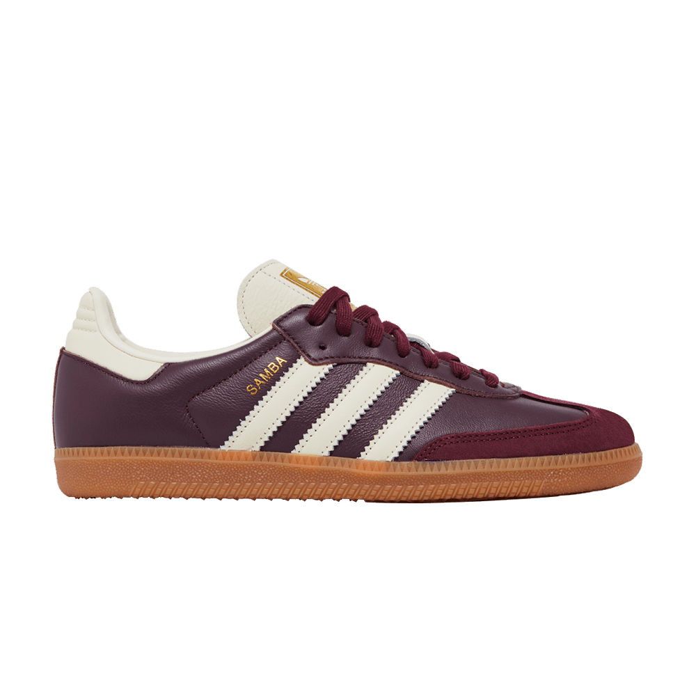 adidas Samba OG W - Maroon / Cream White / Gold Metallic