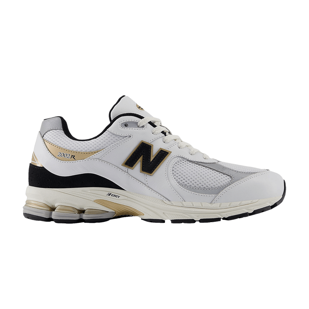 New Balance 2002R - White Black Gold Metallic