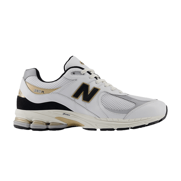 New Balance 2002R - White Black Gold Metallic
