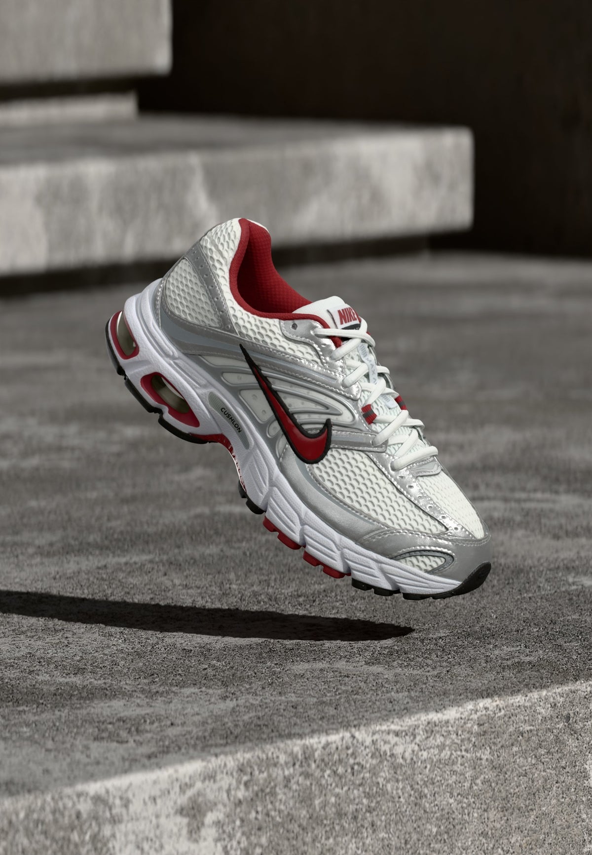 Nike Air Max Moto 2K - White / Team Crimson / Metallic Silver-coloured / Black / Flat Silver-coloured