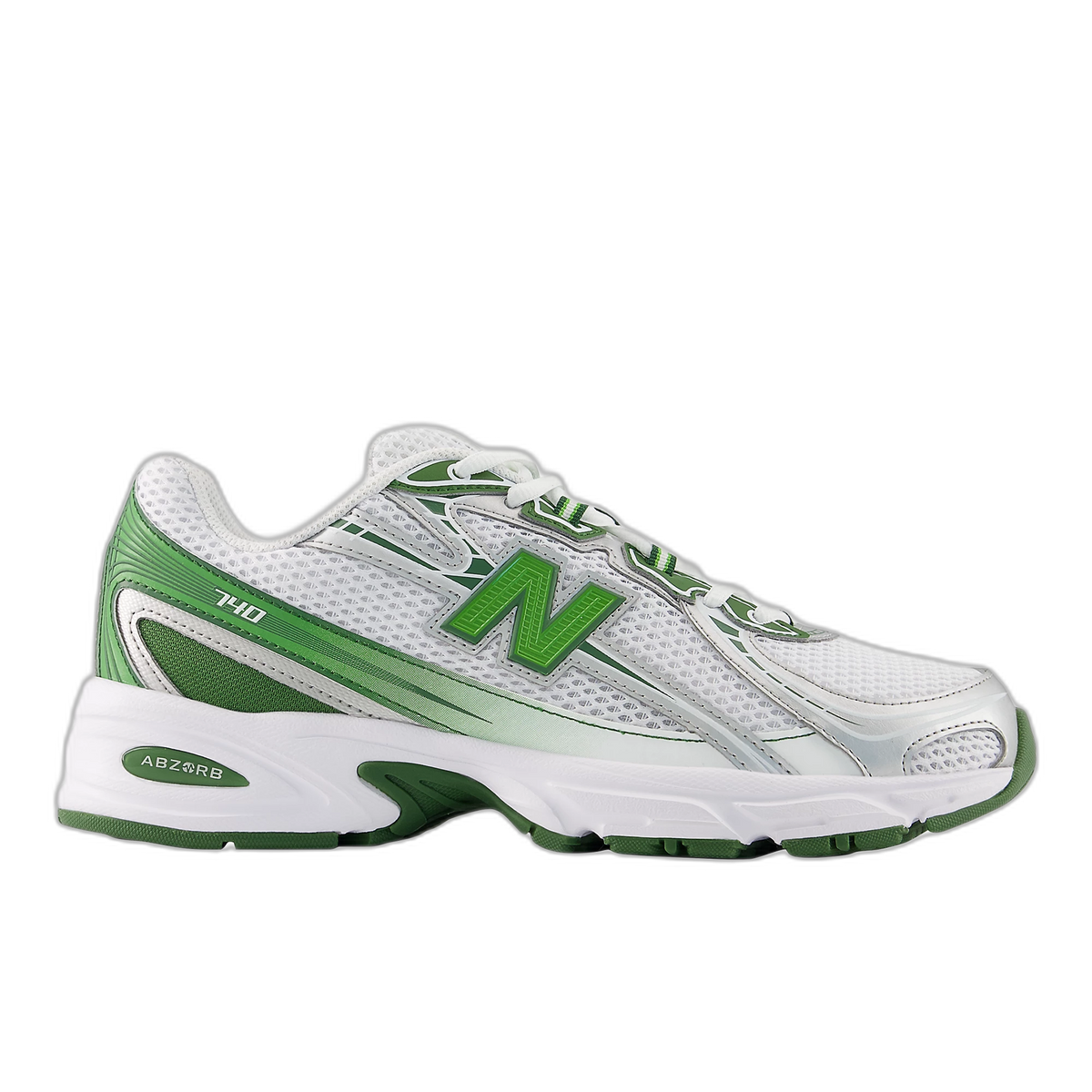New Balance 740 - White Alpine Green
