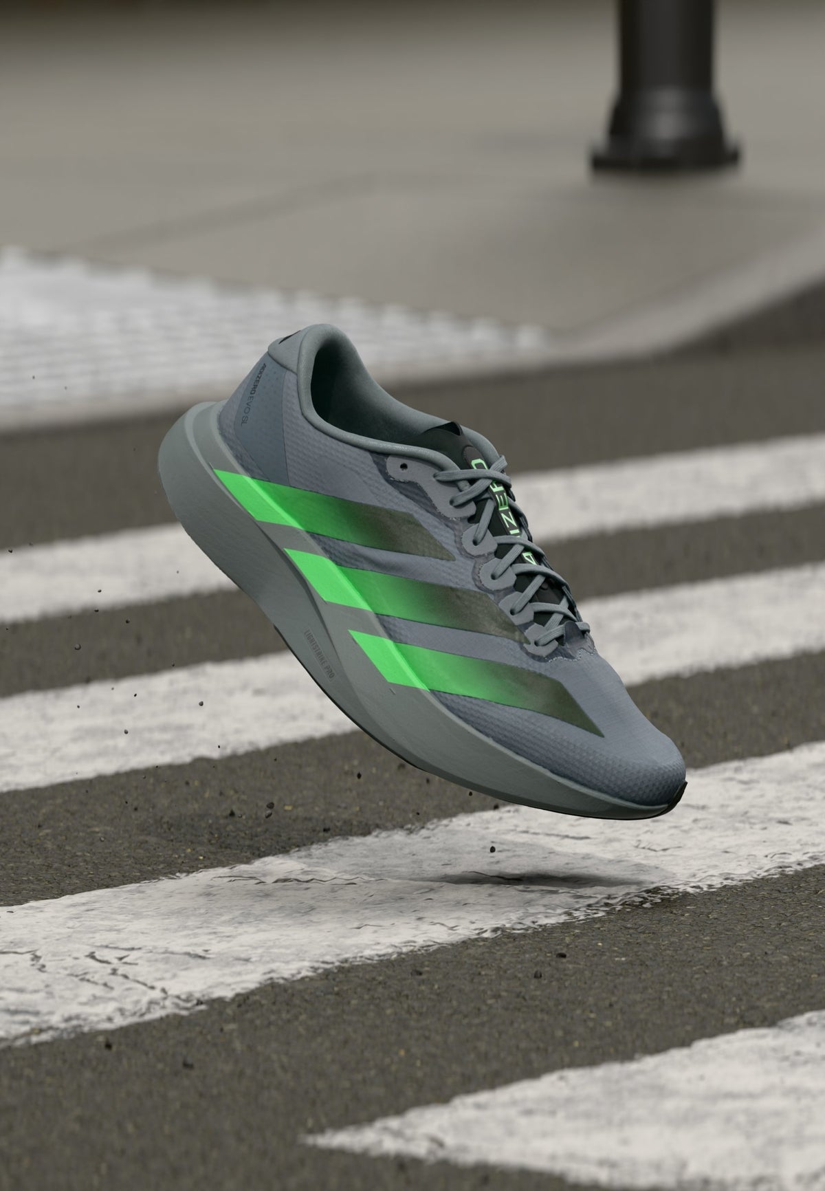 adidas Adizero Evo SL Woven M - Grey / Screaming Green