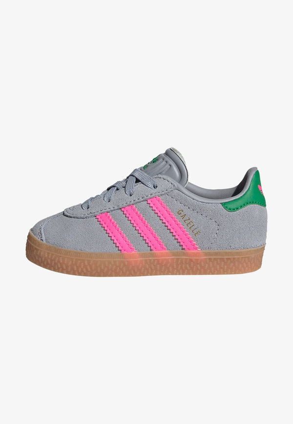 adidas Gazelle - Halo Silver / Lucid Pink / Green