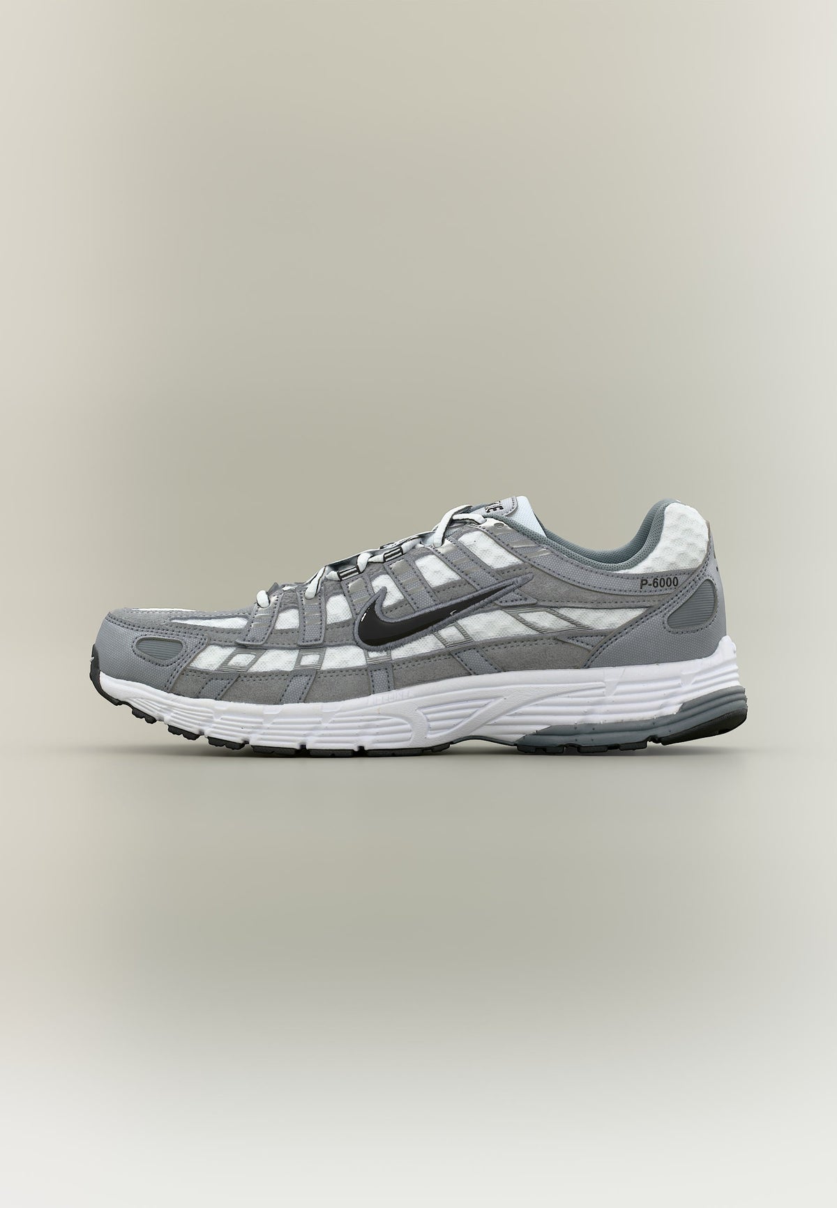Nike P 6000 - White / Black / Metallic Cool Grey / Cool Grey