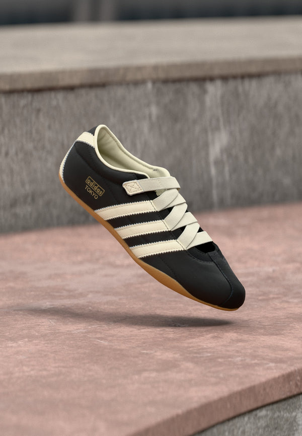 adidas Tokyo Mary Jane Ballerina - Core Black / Cream White / Gold-coloured Metallic