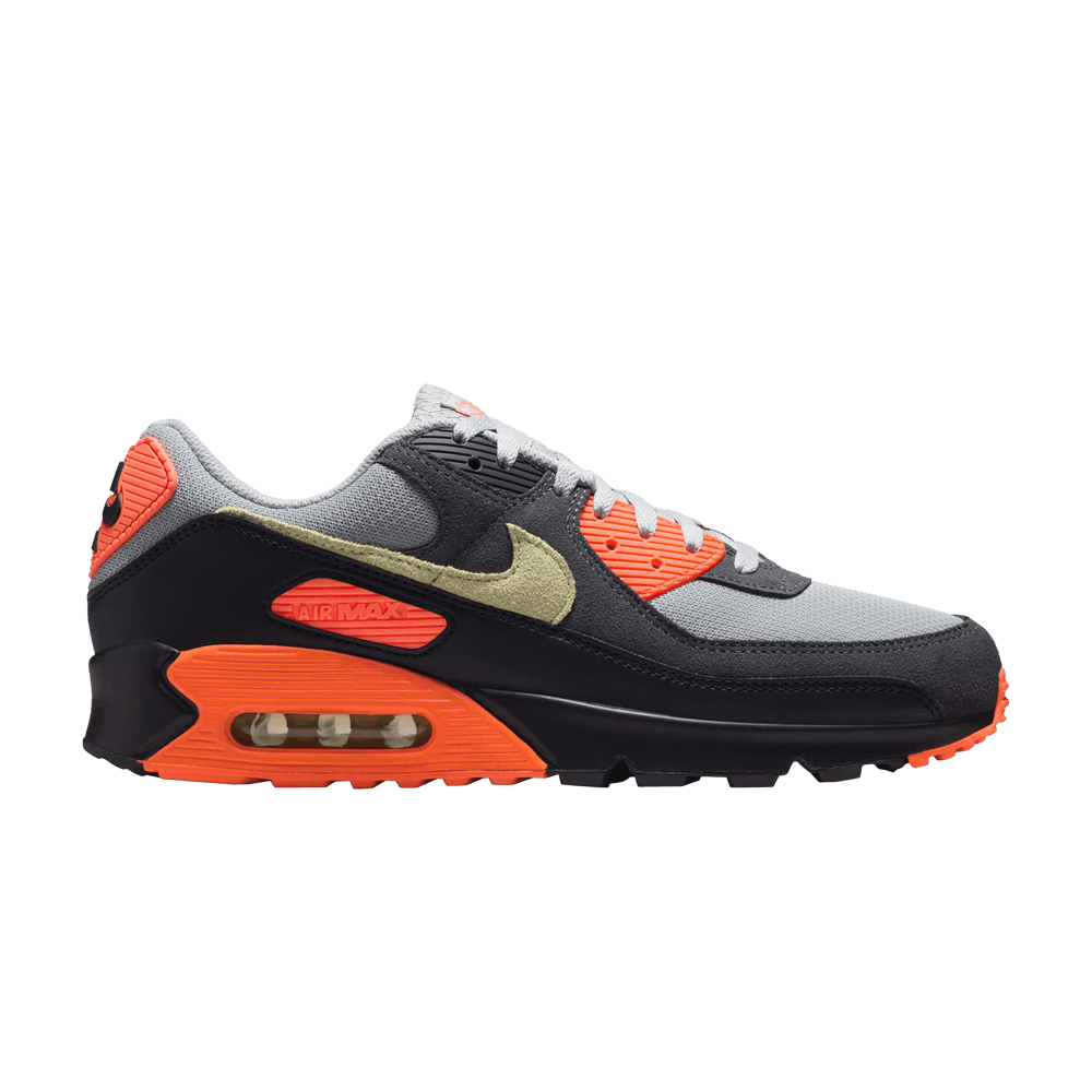 Nike Air Max 90 - Light Smoke Grey Hyper Crimson Limelight