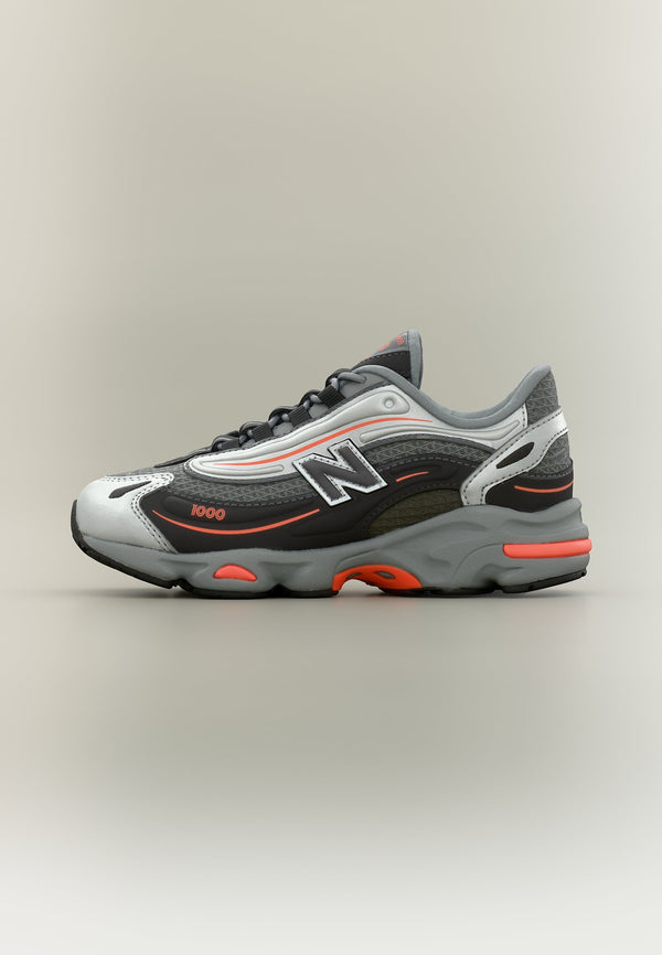 New Balance M1000 - Silver-coloured Metallic / Tangerine Heat