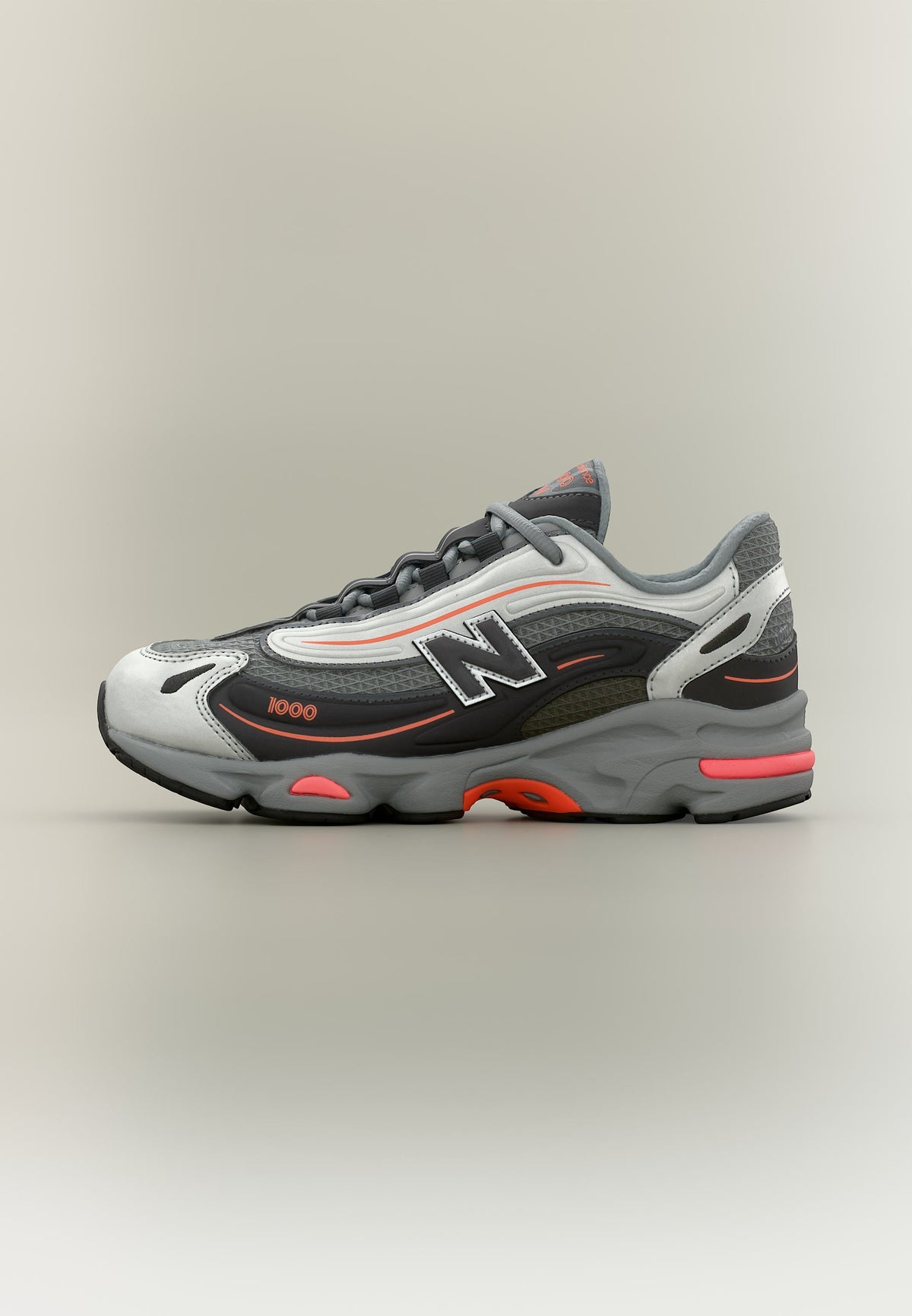 New Balance M1000 - Silver-coloured Metallic / Tangerine Heat