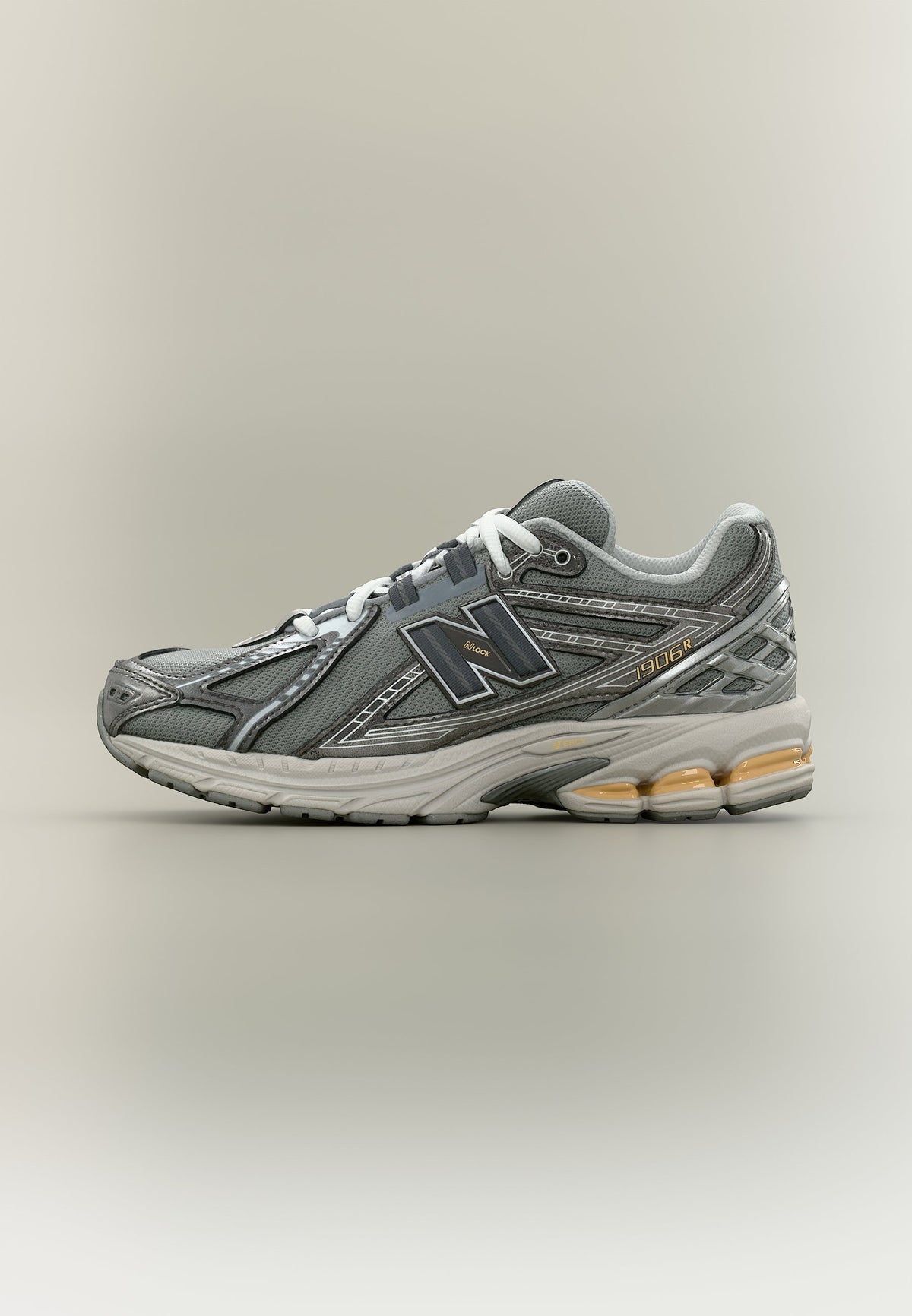 New Balance 1906 - Dark Silver-coloured Metallic / White
