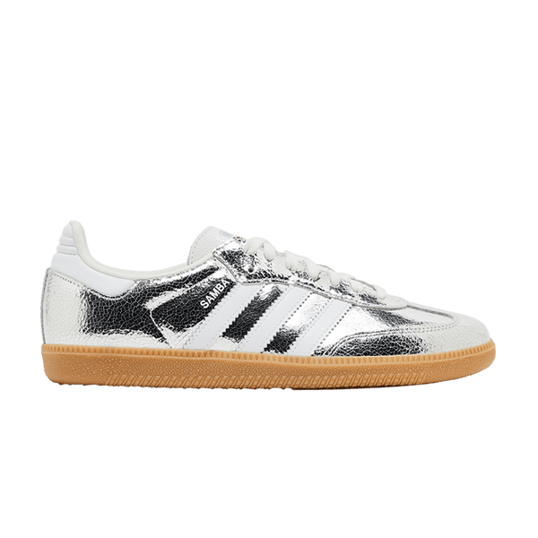 adidas Samba OG - Silver Metallic Cracked Leather